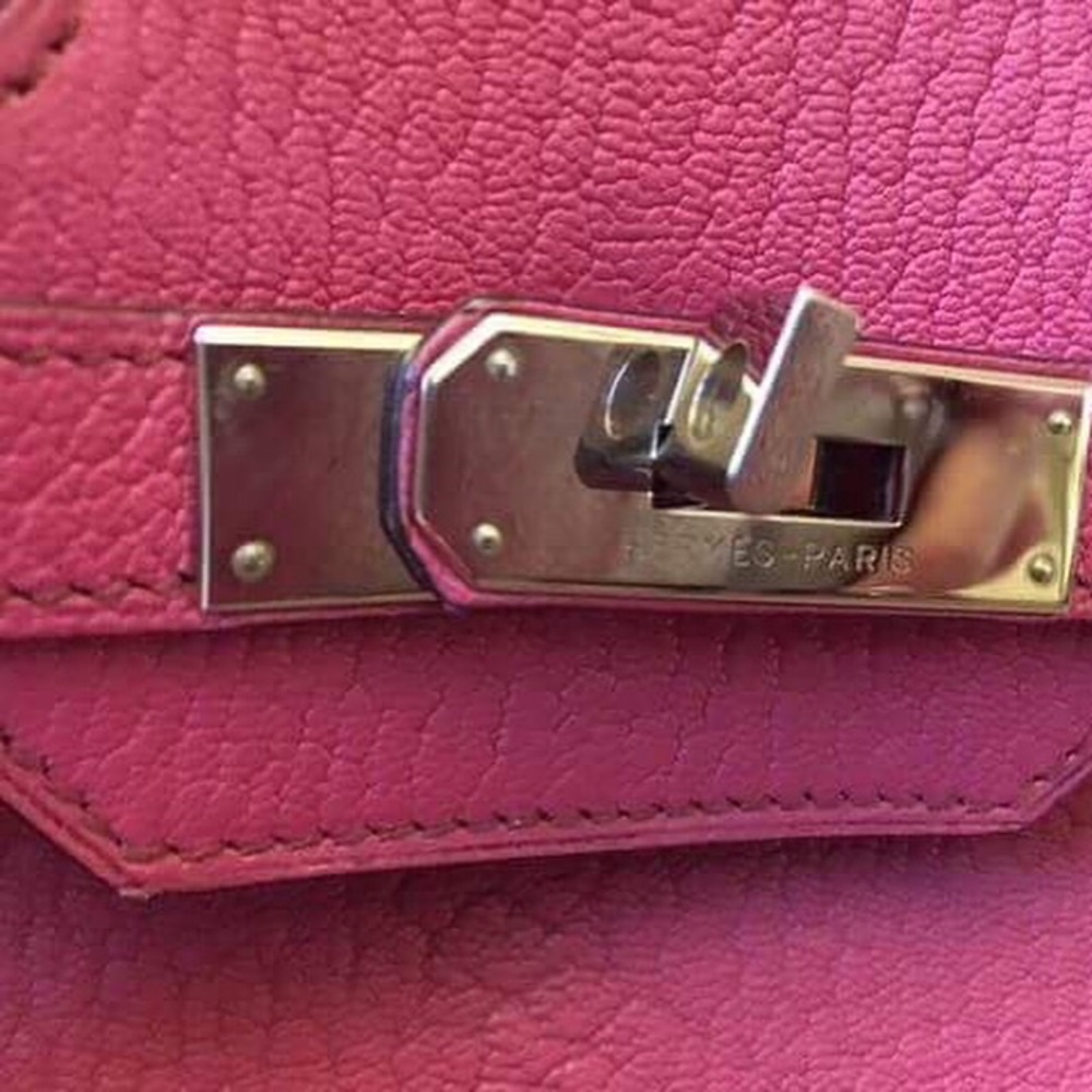 (SOLD) Hermes HAC 32 Birkin Fuschia Coromandel - Picture 4 of 8